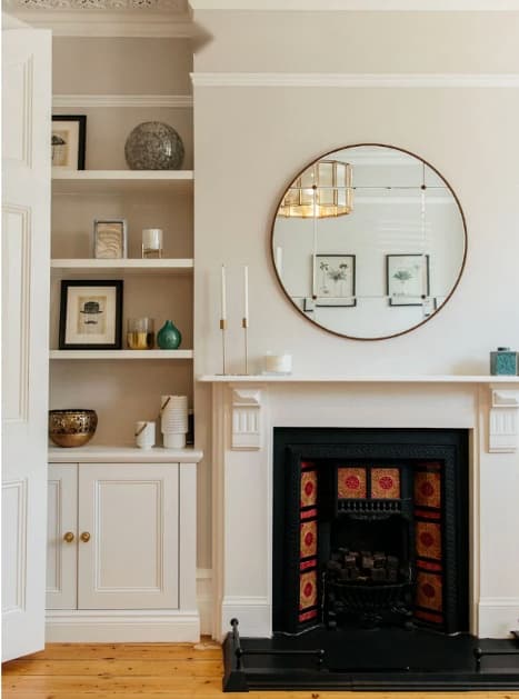 Fireplace & Living Room Walls After Finish